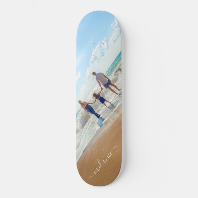 Custom Your Photo Skateboard Gift with Name (Front)
