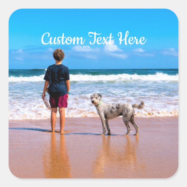 Custom Your Photo Sticker Gift with Text Name (Front)