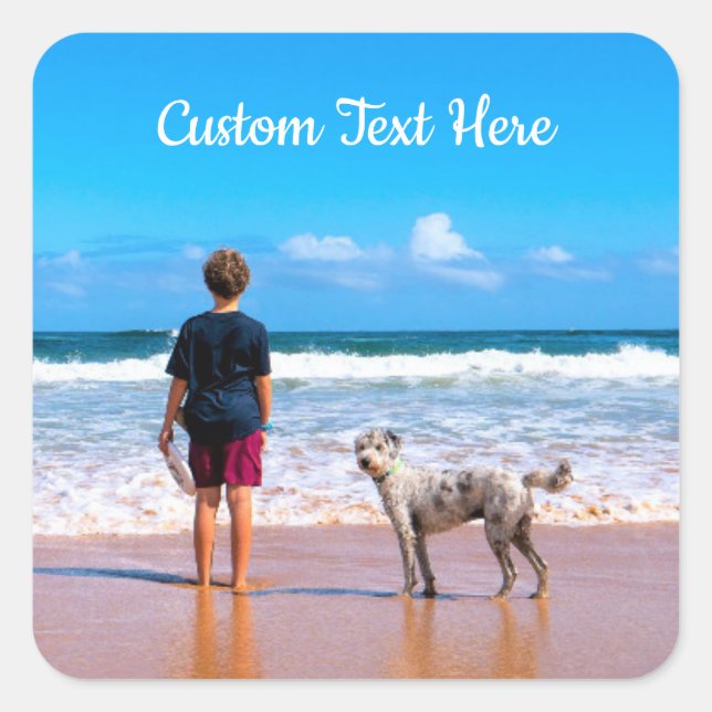 Custom Your Photo Sticker with Text (Front)