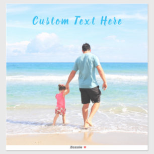 Custom Your Photo Sticker with Text Personalised