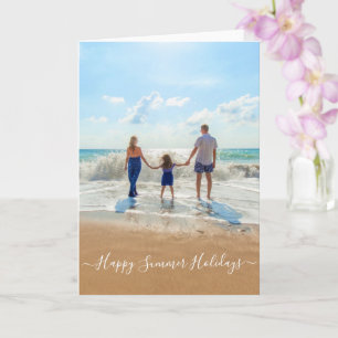 Custom Your Photo Summer Holidays Card with Text