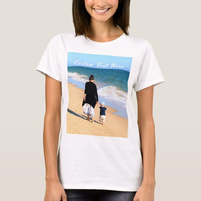 Custom Your Photo T-Shirt Gift with Text (Front)