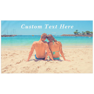Custom Your Photo Tablecloth with Text