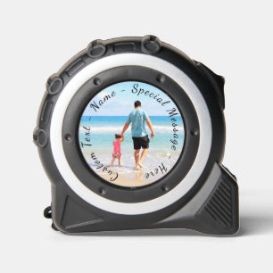 Custom Your Photo Tape Measure Personalised Text 1