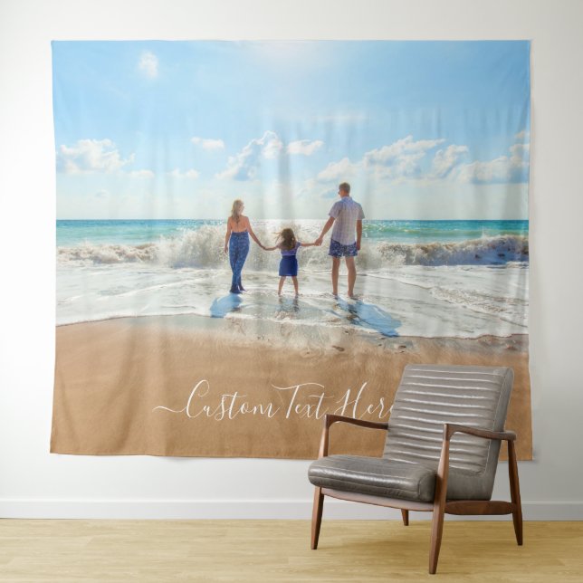 Custom Your Photo Tapestry with Text (In Situ (Horizontal))