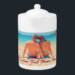 Custom Your Photo Teapot Gift with Text<br><div class="desc">Custom Photo and Text Teapot - Your Own Design - Special - Personalised Family / Friends or Personal Teapots Gift - Add Your Photo / Text -Name - Resize and move or remove and add elements / image with Customisation tool. You can transfer this design to more than 1000 Zazzle...</div>