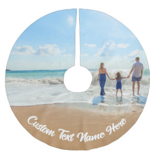 Custom Your Photo Text Christmas Tree Skirt Gift