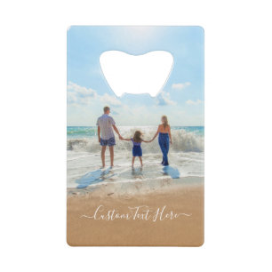 Custom Your Photo Text Credit Card Bottle Opener
