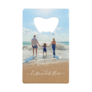 Custom Your Photo Text Credit Card Bottle Opener