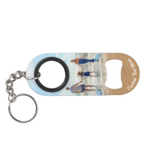 Custom Your Photo Text Keychain Bottle Opener Gift