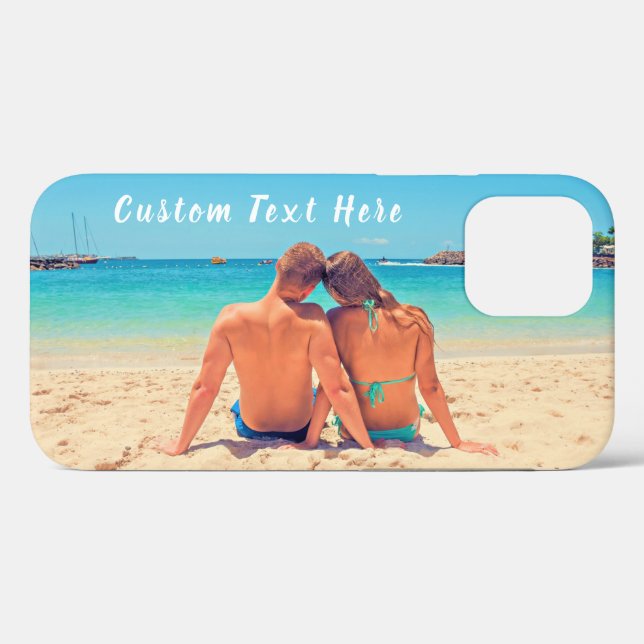Custom Your Photo Text Name iPhone Case Gift (Back (Horizontal))