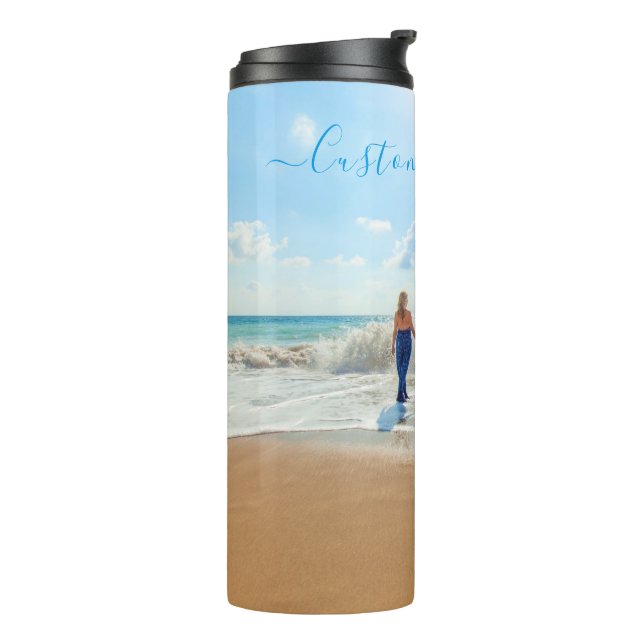 Custom Your Photo Thermal Tumbler with Text (Rotated Left)