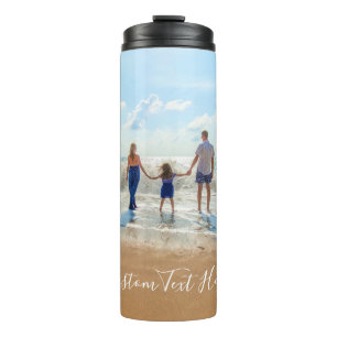 Custom Your Photo Thermal Tumbler with Text