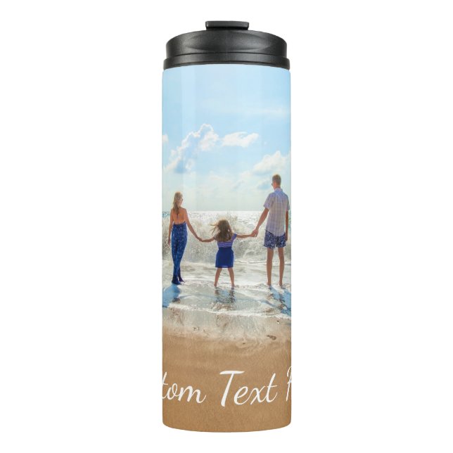 Custom Your Photo Thermal Tumbler with Text Name (Front)