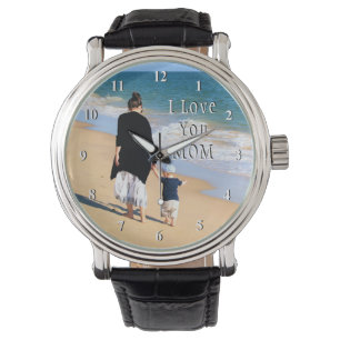 Custom Your Photo Watch Text - I Love You MOM