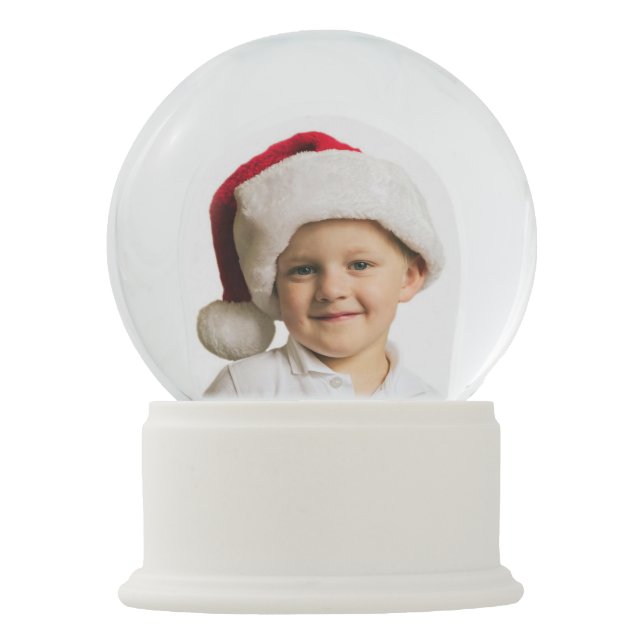 Custom Your Photo White Snowglobe 2 (Front)