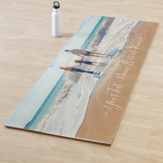 Custom Your Photo Yoga Mat with Text (In Situ)