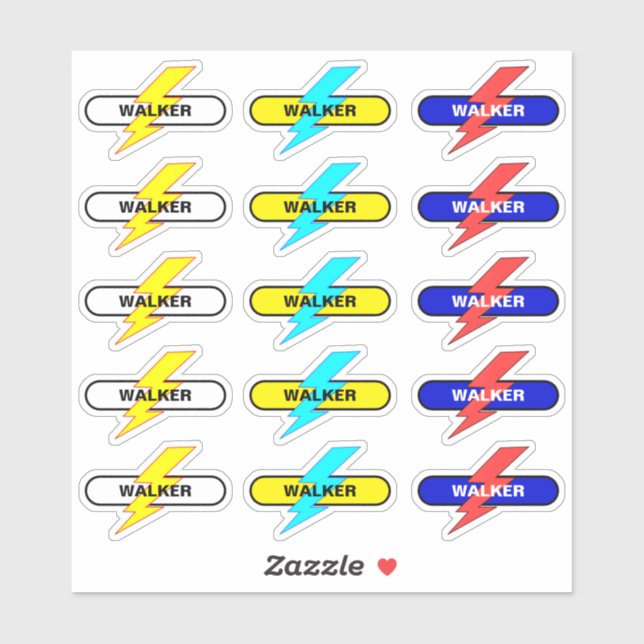 Custom Your Positive Name - 15 School Stickers (Sheet)