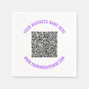 Custom Your QR Code and Text Napkins Personalised
