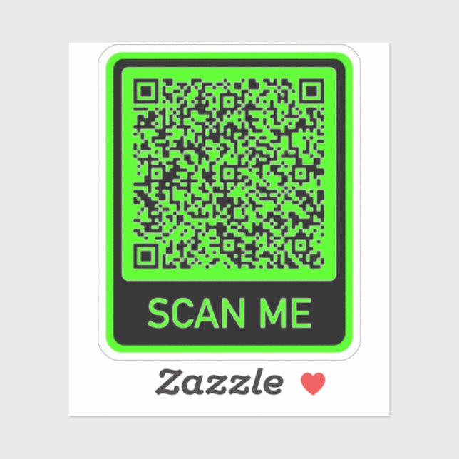 Custom Your QR Code Bumper Sticker Template (Sheet)