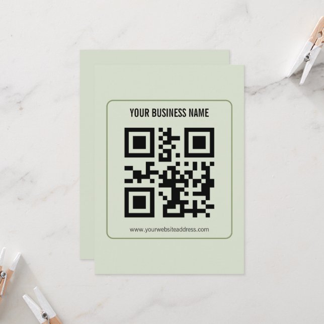 Custom Your QR Code Business Name Template (Front/Back In Situ)