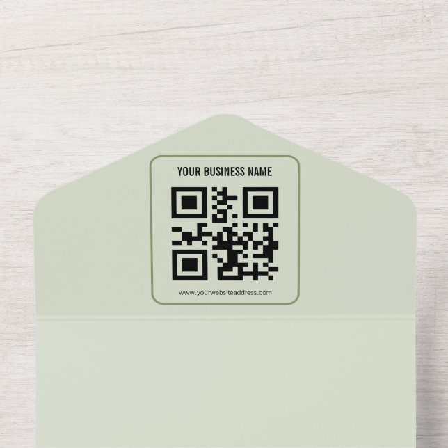 Custom Your QR Code Business Name Template (Inside Top)