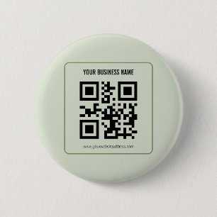 Custom Your QR Code Business Name Template 6 Cm Round Badge