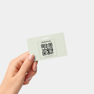 Custom Your QR Code Business Name Template ID Badge