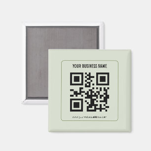 Custom Your QR Code Business Name Template Magnet