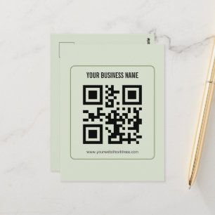Custom Your QR Code Business Name Template Postcard