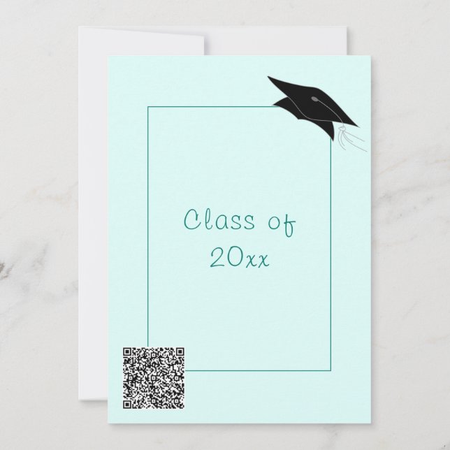 Custom Your QR Code Graduation Invitation Template (Back)
