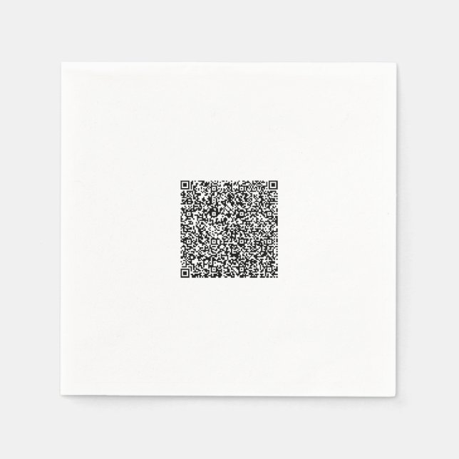Custom Your QR Code Personalised Napkins Example (Front)