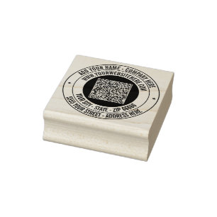 Custom Your QR Code Scan Info Address Rubber Stamp