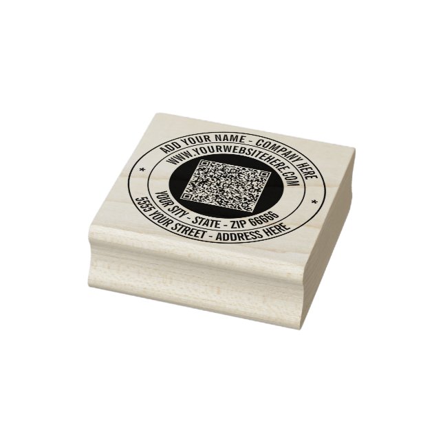 Custom Your QR Code Scan Info Address Rubber Stamp (Stamp)