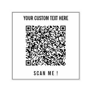 Custom Your QR Code Scan Info and Text Stamp