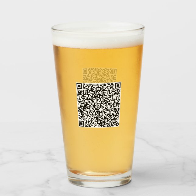 Custom Your QR Code Scan Info Personalised Glass (Front Filled)