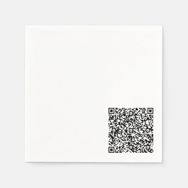 Custom Your QR Code Scan Info Personalised Napkins (Front)
