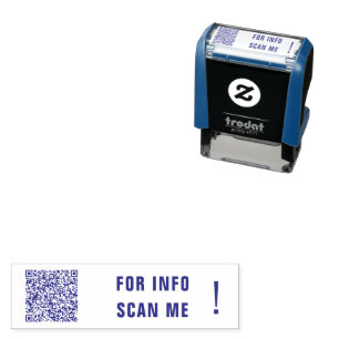 Custom Your QR Code Scan Info Self-inking Stamp