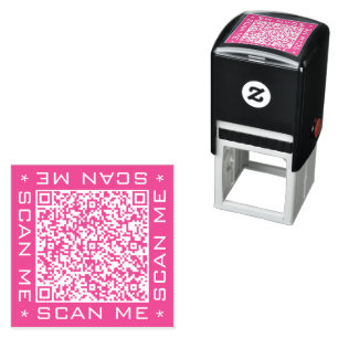 Custom Your QR Code Scan Info Self-inking Stamp