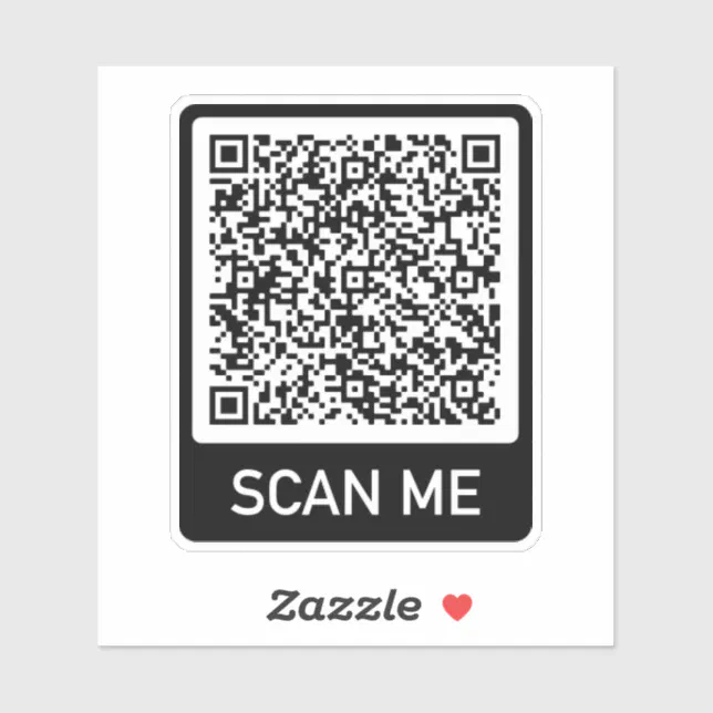 Custom Your QR Code Scan Info Sticker Personalised | Zazzle