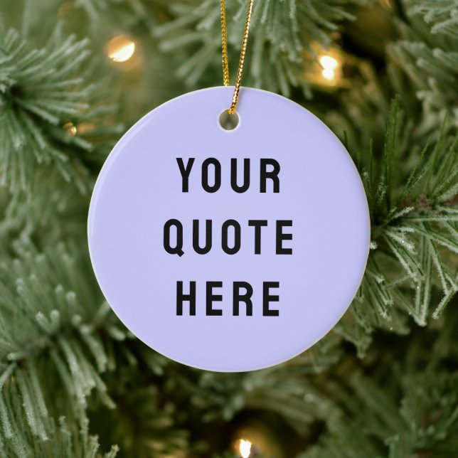 Custom Your Quote Here Gift Purple Personalised Ceramic Tree Decoration (Tree)