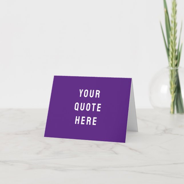 Custom Your Quote Here Personalised Text Shower Thank You Card (Front)