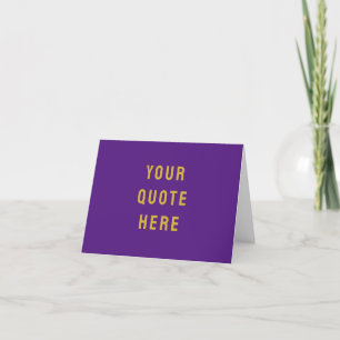 Custom Your Quote Here Personalised Text Shower Thank You Card