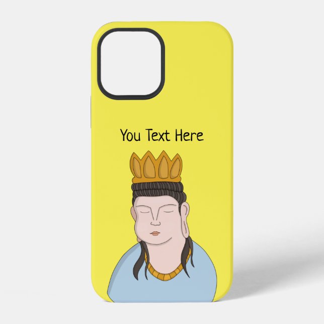 Custom Your Text Buddha iPhone Case (Back)