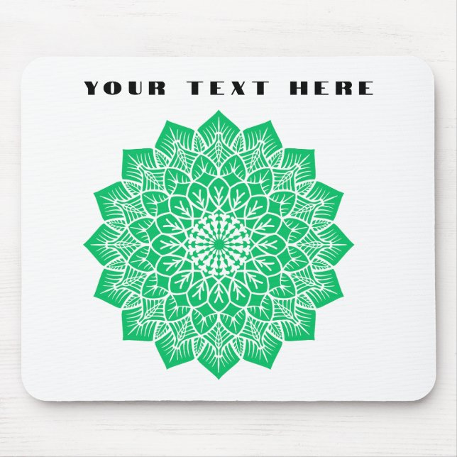 Custom Your text Here Lovely Art Green Image Text Mouse Mat (Front)