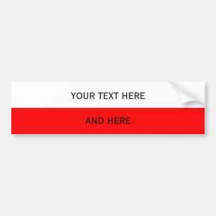 Custom your text, image & background colour bumper sticker