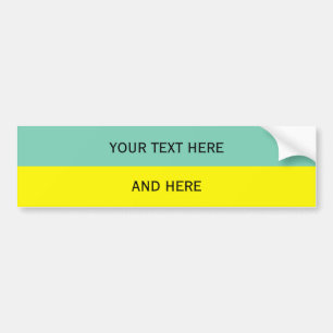 Custom your text, image & background colour bumper sticker