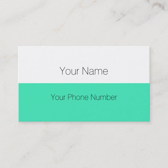 Custom your text, image & background colour business card (Front)