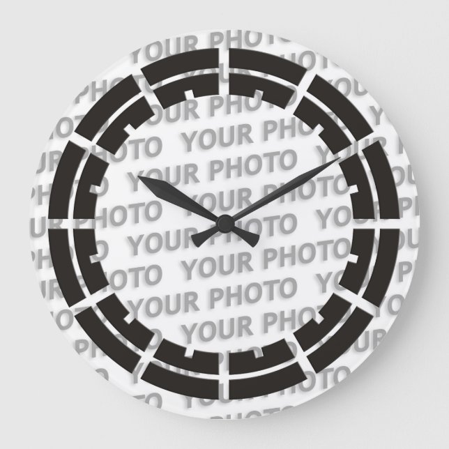 Custom your text, image & background colour large clock (Front)