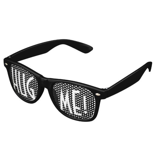 Custom your text, image & background colour retro sunglasses (Angled)